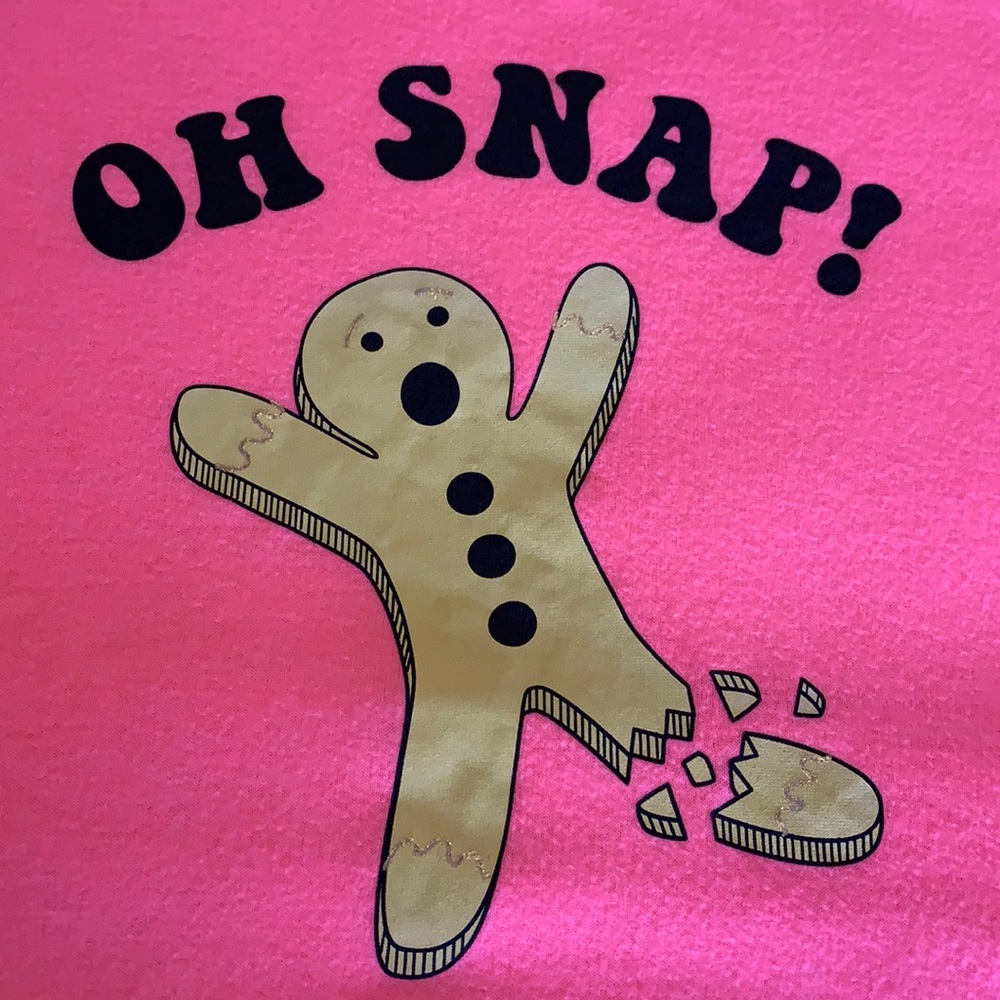 long sleeve, Oh Snap gingerbread spoof shirt